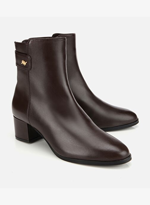 Kadın Deri Kahverengi Toka Detaylı Bilekte Topuklu Bot 01BOH313370A480 - Görsel 3