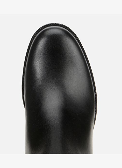 Kadın Deri Siyah Kalın Tabanlı Bilekte Topuklu Bot 01BOH313430A100 - Görsel 6