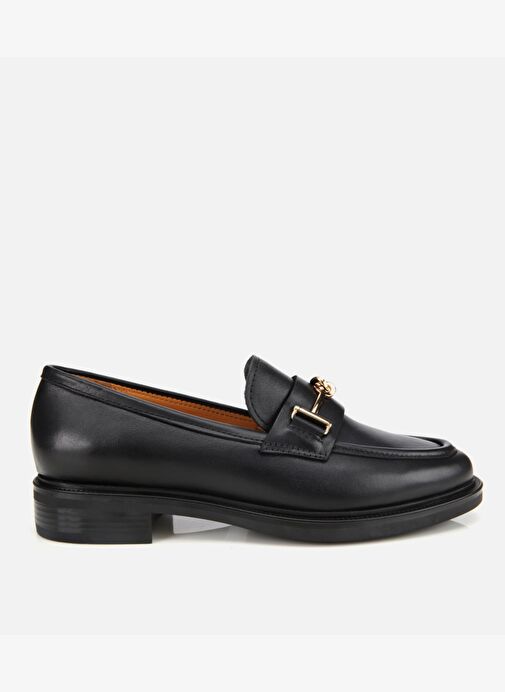 Kadın Deri Siyah Tokalı Klasik Loafer 01AYH312960A100 - Görsel 2