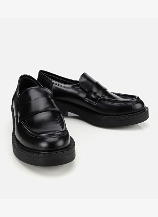 Kadın Açma Deri Siyah Günlük Loafer 01AYH312990A100 - Görsel 3