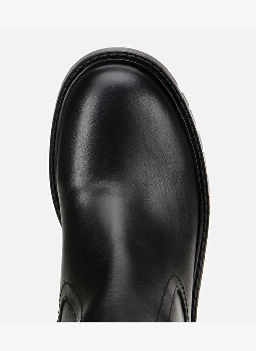 Kadın Deri Siyah Streç Bilekte Düz Bot 01BOH313210A100 - Görsel 6