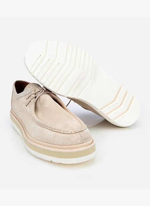 Erkek Süet Deri Bej Hafif Tabanlı Günlük Ayakkabı 02AYH313500A310 - Görsel 7
