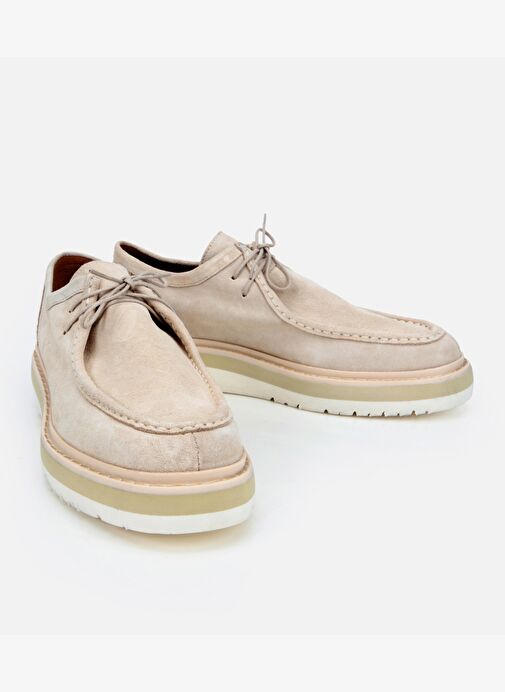 Erkek Süet Deri Bej Hafif Tabanlı Günlük Ayakkabı 02AYH313500A310 - Görsel 3
