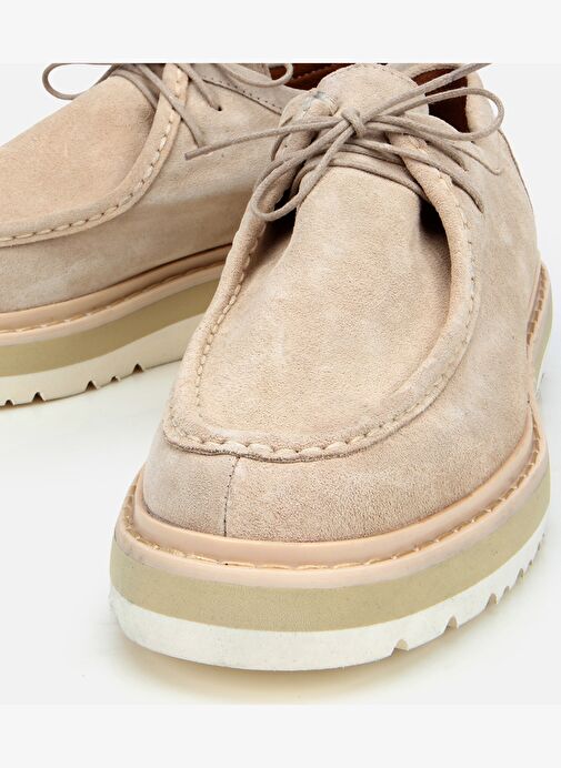 Erkek Süet Deri Bej Hafif Tabanlı Günlük Ayakkabı 02AYH313500A310 - Görsel 4