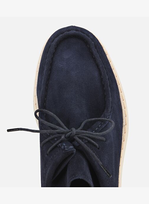 Erkek Süet Deri Lacivert Hafif Tabanlı Günlük Ayakkabı 02AYH313500A680 - Görsel 6