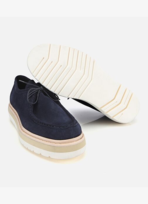Erkek Süet Deri Lacivert Hafif Tabanlı Günlük Ayakkabı 02AYH313500A680 - Görsel 7