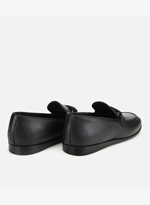 Erkek Deri Siyah Toka Detaylı Klasik Loafer 02AYH313510A100 - Görsel 5