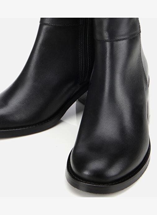 Kadın Deri Siyah Bilekte Topuklu Bot 01BOH313730A100 - Görsel 4