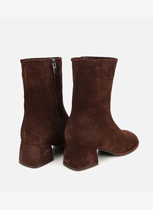 Kadın Süet Deri Kahverengi Bilekte Topuklu Bot 01BOH313720A480 - Görsel 5
