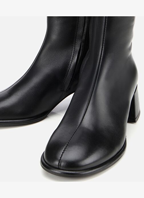 Kadın Deri Siyah Bilekte Topuklu Bot 01BOH313710A100 - Görsel 4
