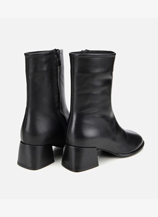 Kadın Deri Siyah Bilekte Topuklu Bot 01BOH313710A100 - Görsel 5