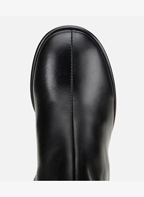 Kadın Deri Siyah Bilekte Topuklu Bot 01BOH313710A100 - Görsel 6