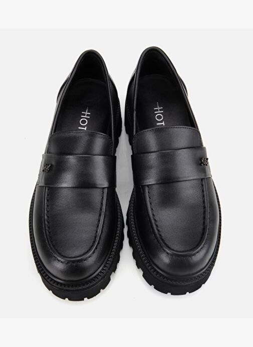 Kadın Deri Siyah Yumuşak Dokulu Günlük Loafer 01AYH313620A100 - Görsel 7