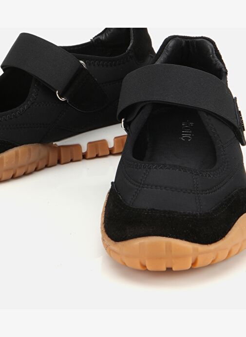 Kadın Süet Deri Siyah Rahat Tabanlı Comfort Ayakkabı 01AYH313550A100 - Görsel 4