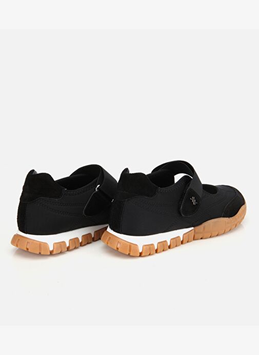 Kadın Süet Deri Siyah Rahat Tabanlı Comfort Ayakkabı 01AYH313550A100 - Görsel 5