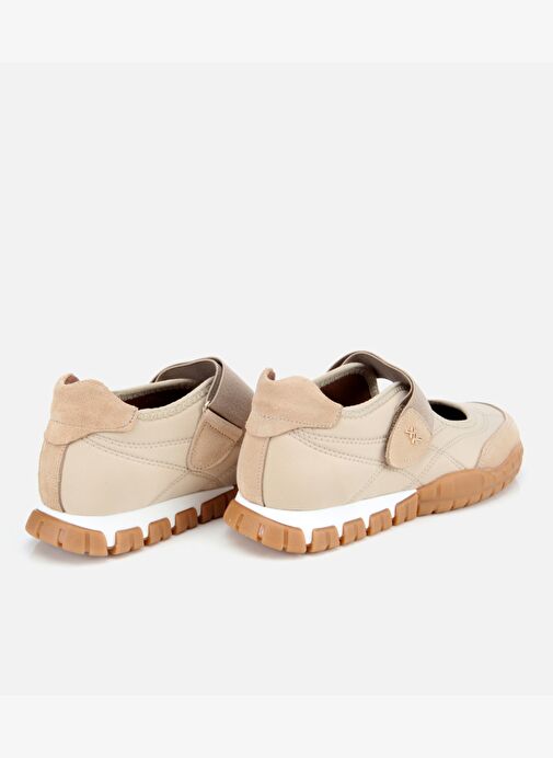 Kadın Süet Deri Bej Rahat Tabanlı Comfort Ayakkabı 01AYH313550A310 - Görsel 5