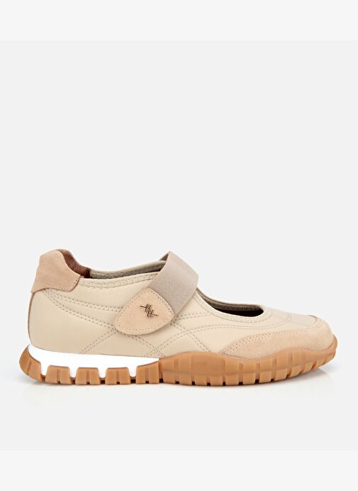 Kadın Süet Deri Bej Rahat Tabanlı Comfort Ayakkabı 01AYH313550A310 - Görsel 2