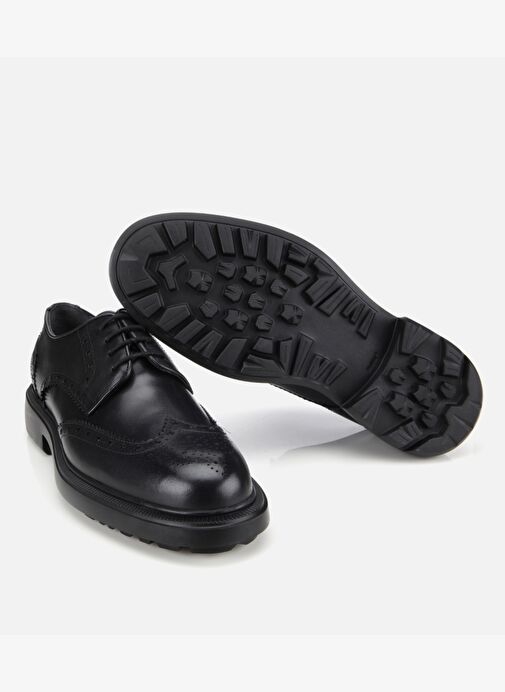Erkek Deri Siyah Rahat Klasik Ayakkabı 02AYH313850A100 - Görsel 7