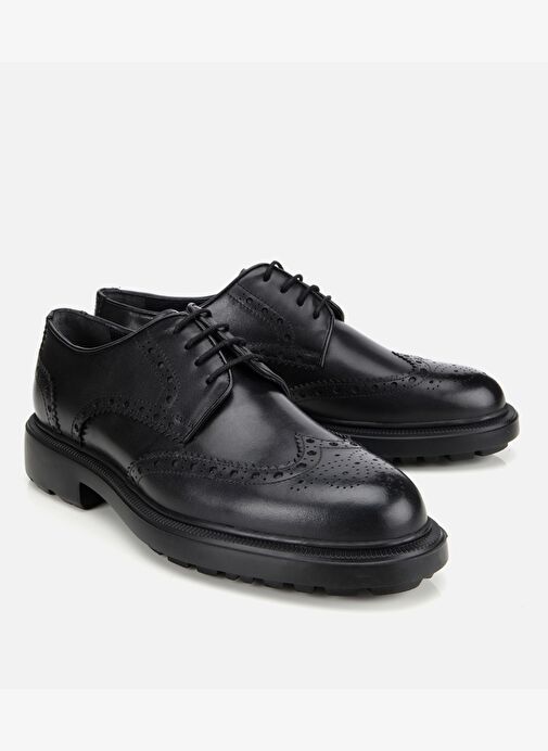 Erkek Deri Siyah Rahat Klasik Ayakkabı 02AYH313850A100 - Görsel 3