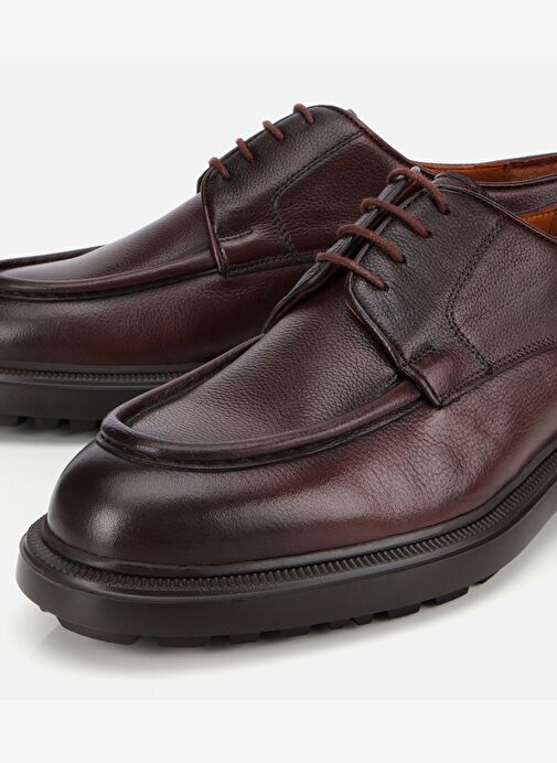 Erkek Deri Kahverengi Yumuşak Dokulu Klasik Ayakkabı 02AYH313860A480 - Görsel 4