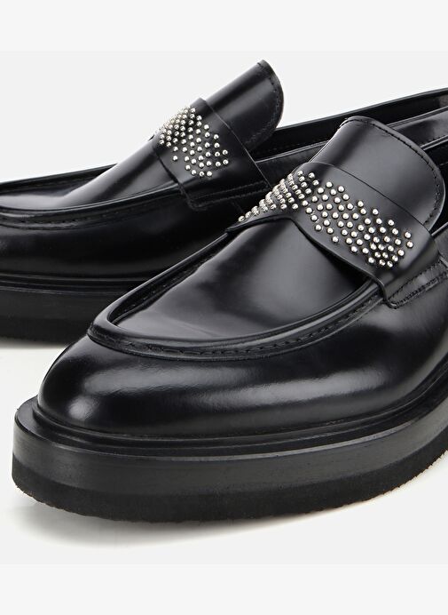 Erkek Açma Deri Taşlı Klasik Loafer 02AYH313890A100 - Görsel 4