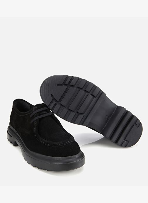 Erkek Süet Deri Siyah Yüksek Tabanlı Günlük Ayakkabı 02AYH314010A100 - Görsel 7