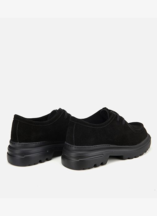 Erkek Süet Deri Siyah Yüksek Tabanlı Günlük Ayakkabı 02AYH314010A100 - Görsel 5