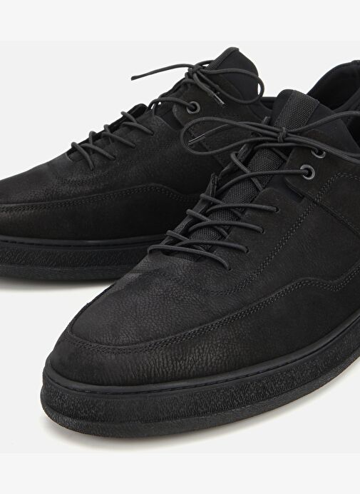 Erkek Nubuk Deri Siyah Rahat Tabanlı Spor Ayakkabı 02AYH314030A100 - Görsel 4