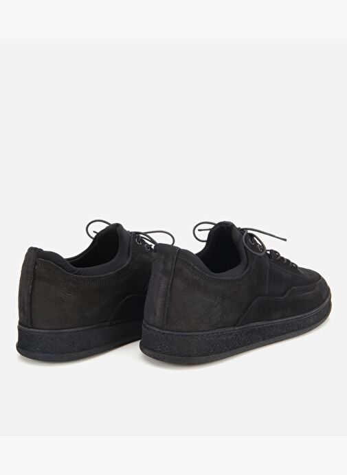 Erkek Nubuk Deri Siyah Rahat Tabanlı Spor Ayakkabı 02AYH314030A100 - Görsel 5