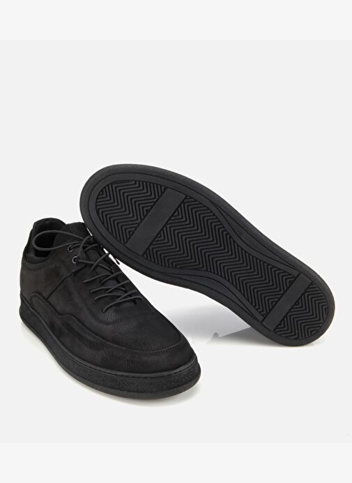 Erkek Nubuk Deri Siyah Rahat Tabanlı Spor Ayakkabı 02AYH314030A100 - Görsel 7