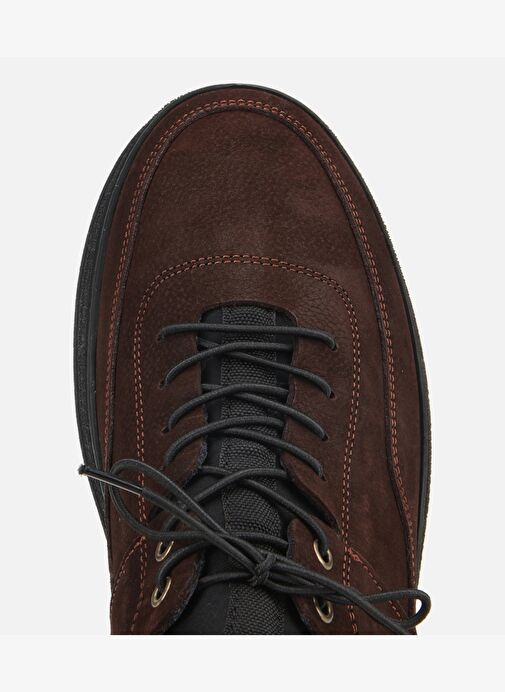 Erkek Nubuk Deri Kahverengi Rahat Tabanlı Comfort Spor Ayakkabı 02AYH314030A480 - Görsel 6