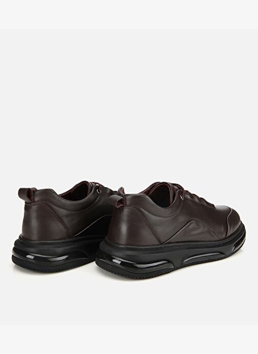 Erkek Deri Kahverengi Bağcık Detaylı Comfort Spor Ayakkabı 02AYH314120A480 - Görsel 5