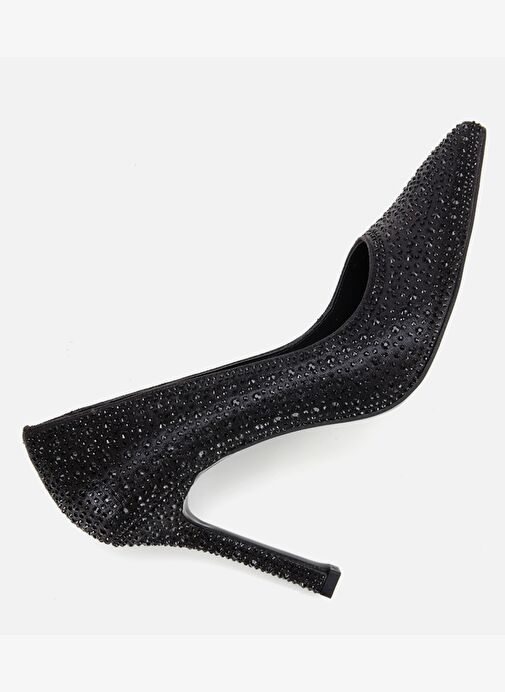 Kadın Siyah Taşlı Yüksek Topuklu Stiletto 01AYH314790A100 - Görsel 7
