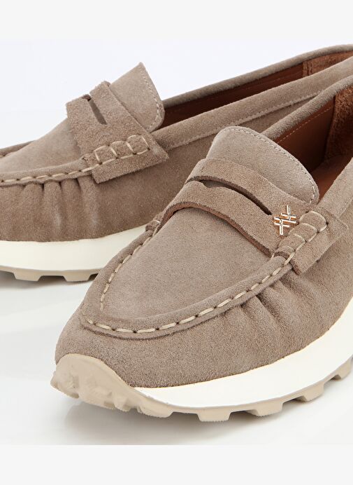 Kadın Süet Deri Vizon Yumuşak Dokulu Günlük Loafer 01AYH315310A450 - Görsel 4