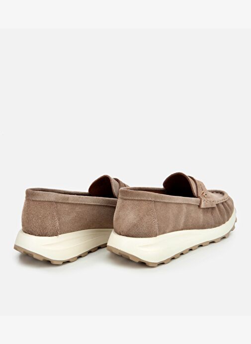Kadın Süet Deri Vizon Yumuşak Dokulu Günlük Loafer 01AYH315310A450 - Görsel 5