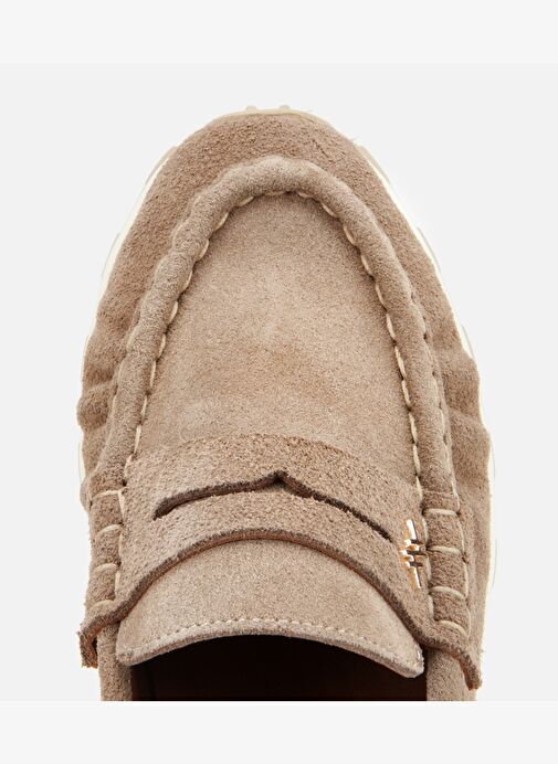 Kadın Süet Deri Vizon Yumuşak Dokulu Günlük Loafer 01AYH315310A450 - Görsel 6
