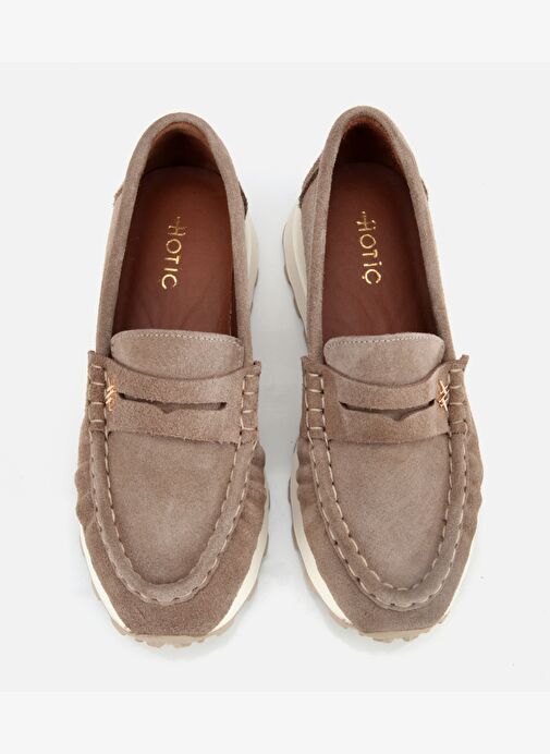 Kadın Süet Deri Vizon Yumuşak Dokulu Günlük Loafer 01AYH315310A450 - Görsel 7