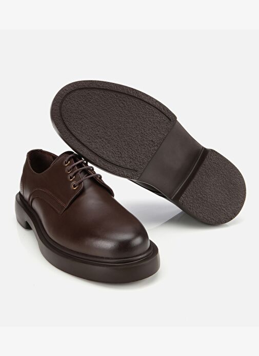 Erkek Deri Kahverengi Bağcıklı Günlük Ayakkabı 02AYH311840A480 - Görsel 7