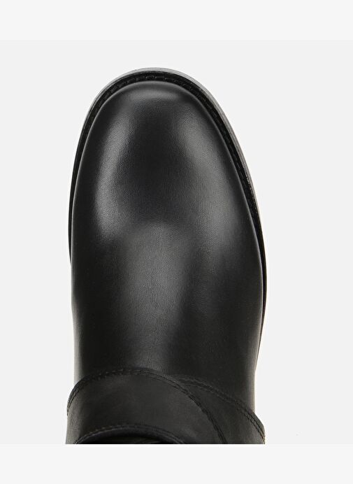 Kadın Deri Siyah Tokalı Bilekte Düz Bot 01BOH315360A100 - Görsel 6