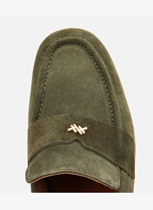 Kadın Süet Deri Haki Yumuşak Dokulu Klasik Loafer 01AYH312410A840 - Görsel 6