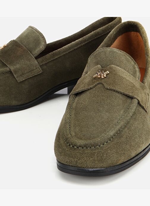 Kadın Süet Deri Haki Yumuşak Dokulu Klasik Loafer 01AYH312410A840 - Görsel 4