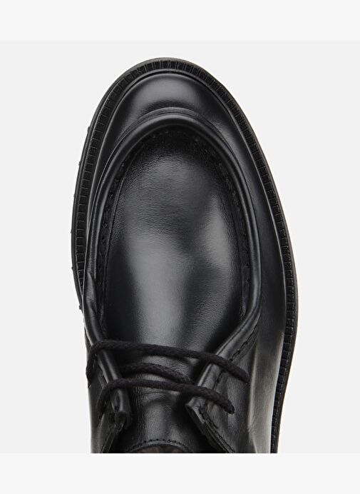 Erkek Deri Siyah Yumuşak Dokulu Bağcıklı Yüksek Tabanlı Klasik Ayakkabı 02AYH316640A100 - Görsel 6