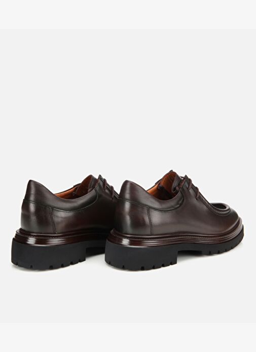 Erkek Deri Kahverengi Yumuşak Dokulu Bağcıklı Yüksek Tabanlı Klasik Ayakkabı 02AYH316640A480 - Görsel 5