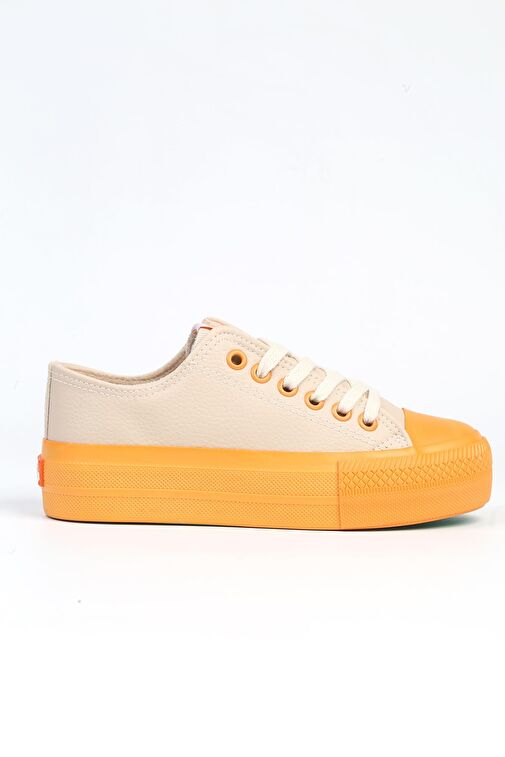 Benetton® | BN-31124 - 3114 Bej Turuncu - Kadın Spor Ayakkabı - Görsel 2