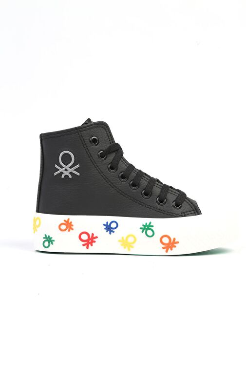 Benetton® | BN-31128 - Siyah Beyaz-Kadın Spor Ayakkabı - Görsel 2