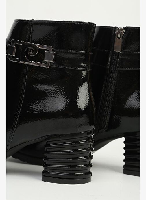 Pierre Cardin Siyah Fermuarlı Topuklu Bot PC-55108 - Görsel 5