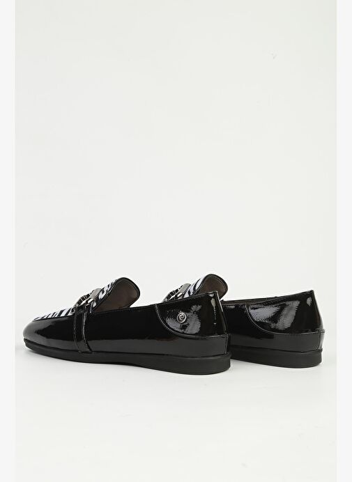 Siyah Beyaz Kadın Loafer PC-55211 - Görsel 5