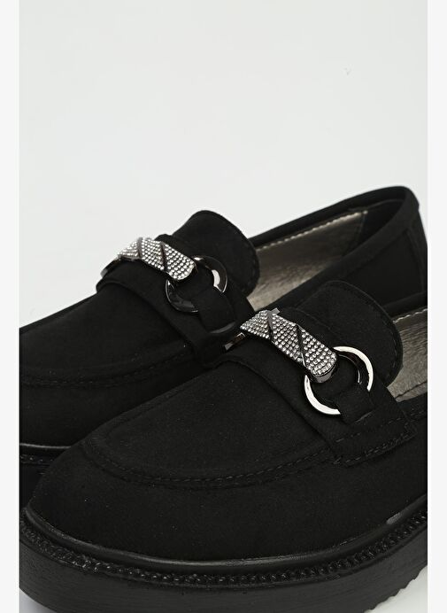 Pierre Cardin Kadın Siyah Süet Loafer PC-55223 - Görsel 3