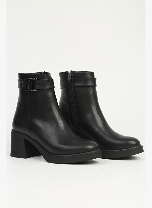 Siyah Yarım Topuklu Bot PC-55249 - Görsel 3