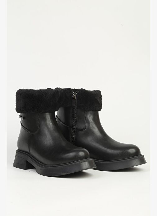 Pierre Cardin Siyah Yarım Kürklü Bot PC-55268 - Görsel 3